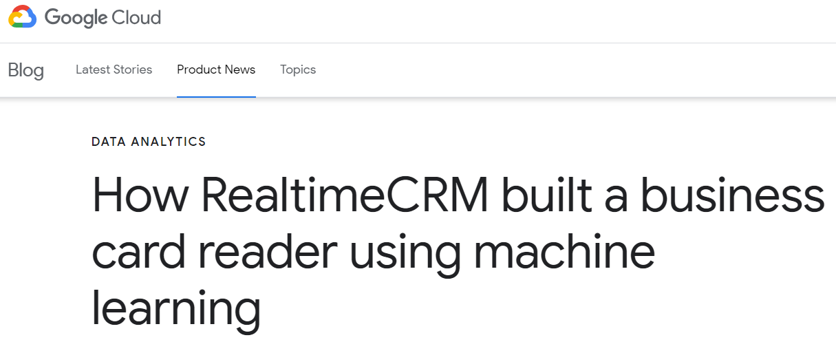 RealtimeCRM google cloud