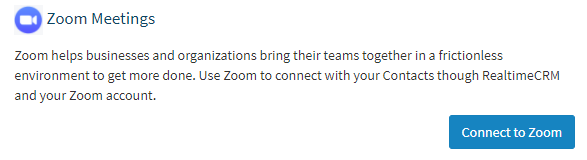 Connect to Zoom icon
